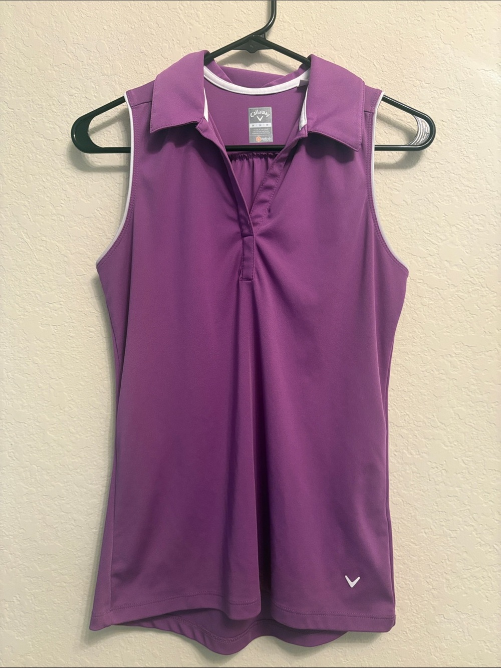 Callaway Purple Sleeveless Polo Tank Top